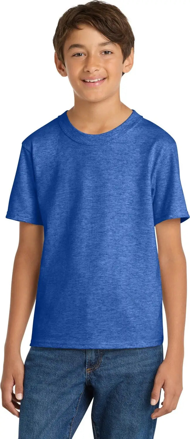Port & Company Pc54y co Youth Core Cotton Tee - Heather Royal