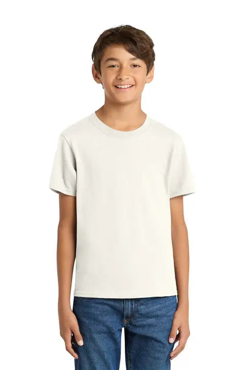 Port & Company Pc54y co Youth Core Cotton Tee - Ivory - Xs