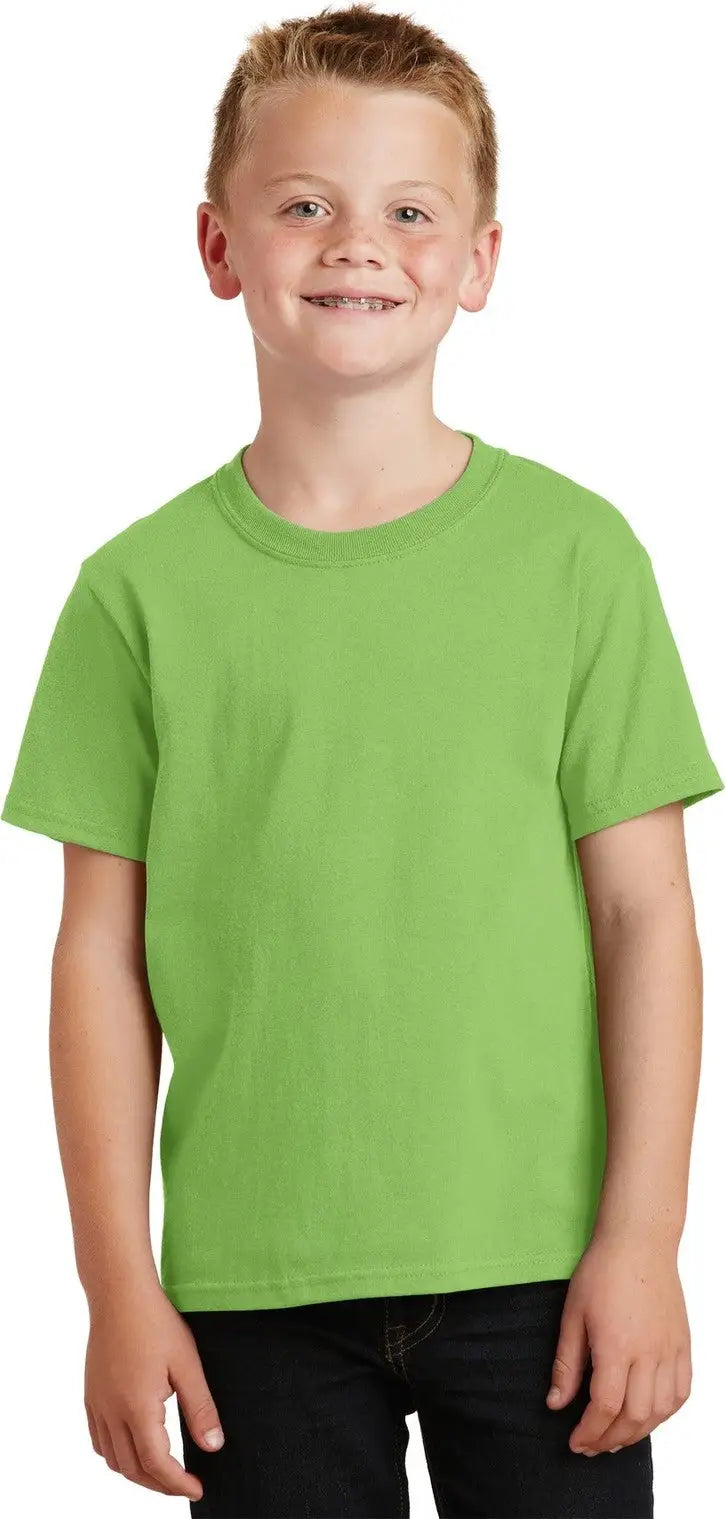 Port & Company Pc54y co Youth Core Cotton Tee - Lime