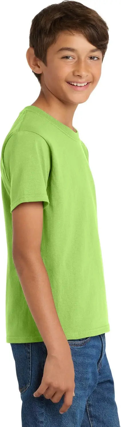 Port & Company Pc54y co Youth Core Cotton Tee - Lime