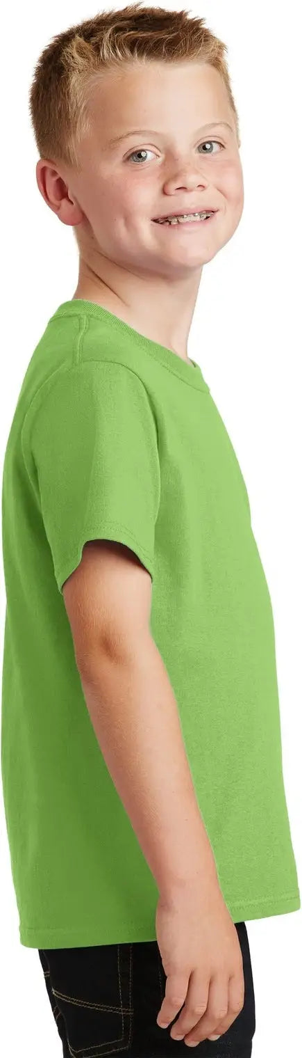 Port & Company Pc54y co Youth Core Cotton Tee - Lime