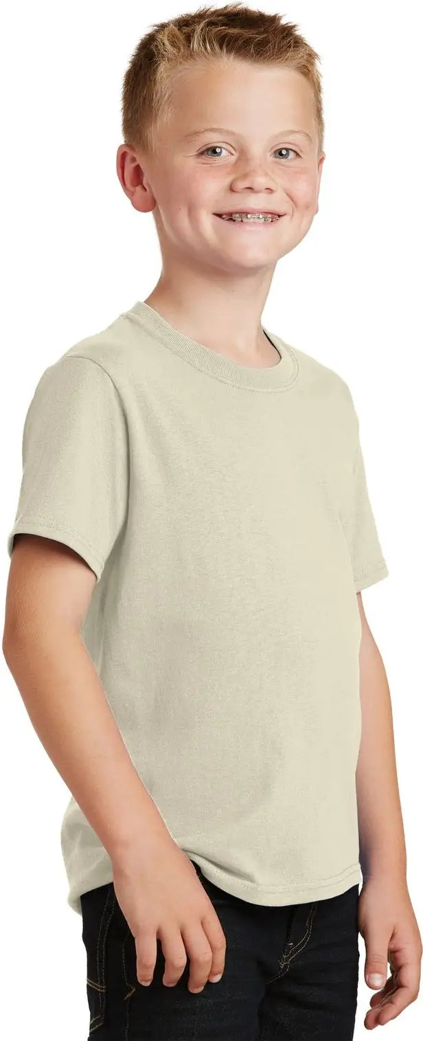 Port & Company Pc54y co Youth Core Cotton Tee - Natural