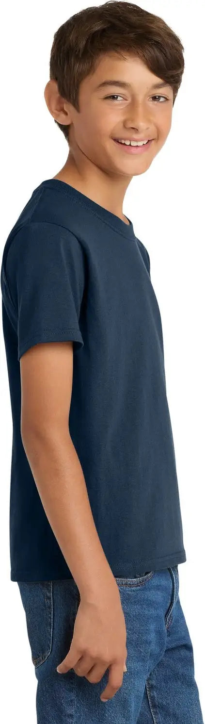 Port & Company Pc54y co Youth Core Cotton Tee - Navy