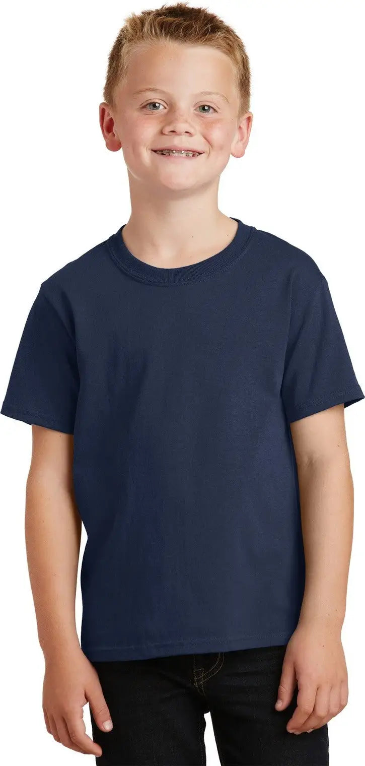 Port & Company Pc54y co Youth Core Cotton Tee - Navy - Xs
