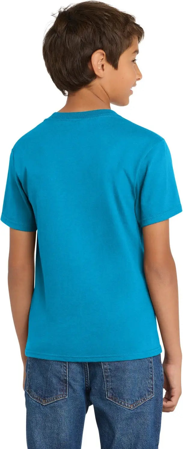 Port & Company Pc54y co Youth Core Cotton Tee - Neon Blue