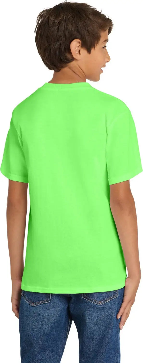 Port & Company Pc54y co Youth Core Cotton Tee - Neon Green