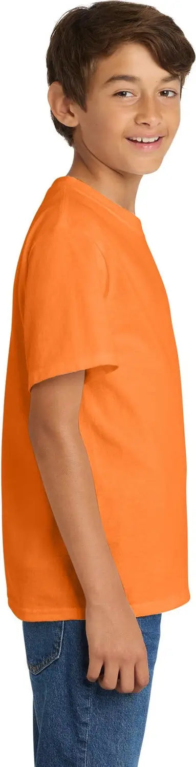 Port & Company Pc54y co Youth Core Cotton Tee - Neon Orange