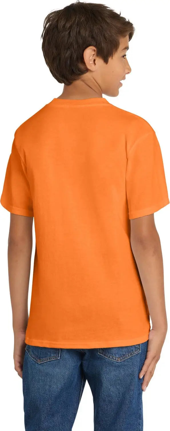 Port & Company Pc54y co Youth Core Cotton Tee - Neon Orange