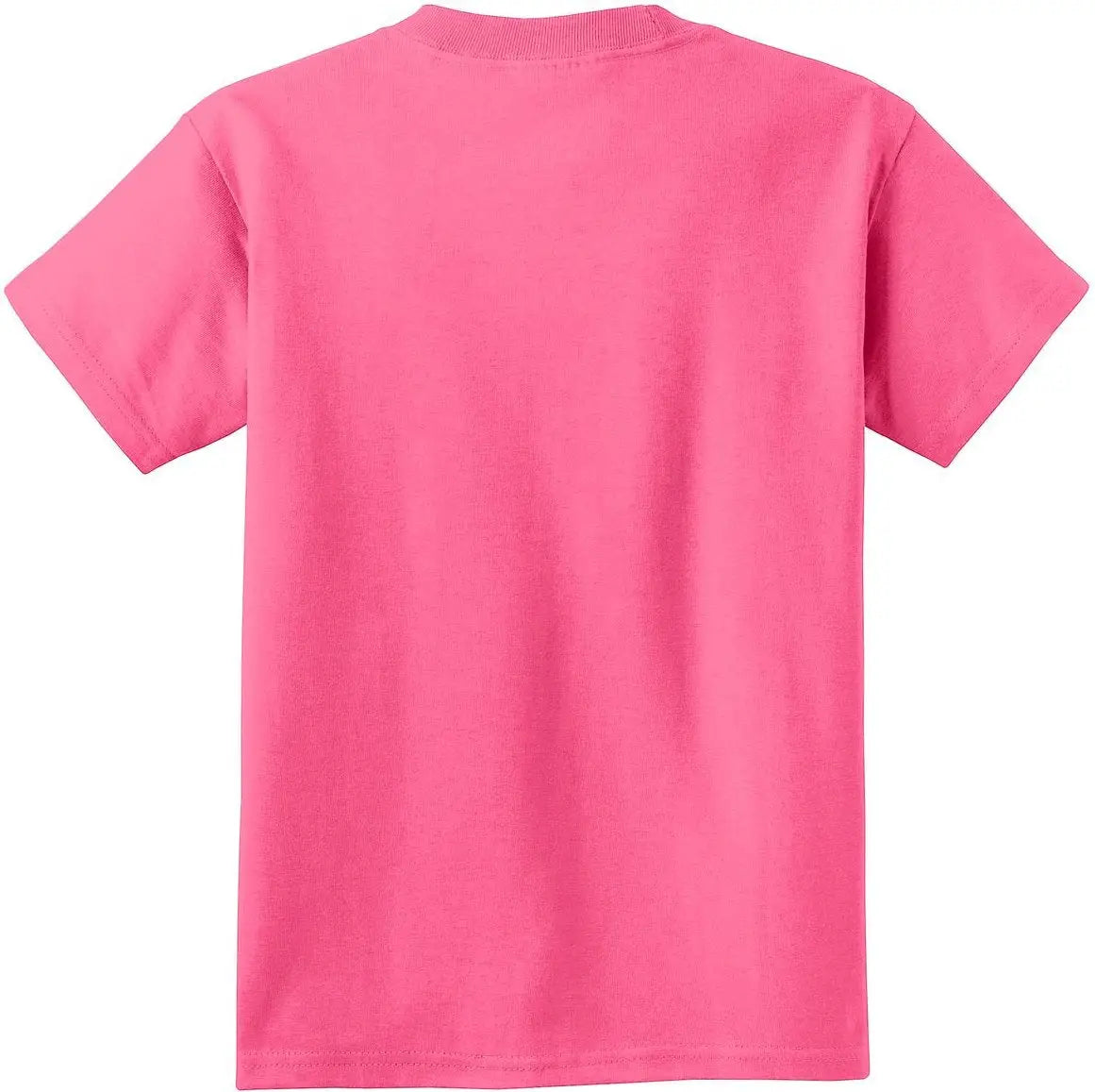 Port & Company Pc54y co Youth Core Cotton Tee - Neon Pink