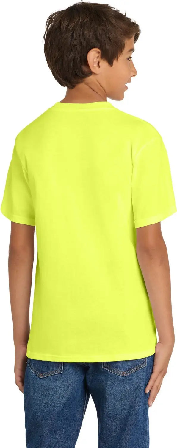 Port & Company Pc54y co Youth Core Cotton Tee - Neon Yellow