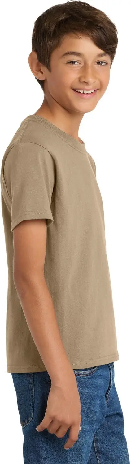 Port & Company Pc54y co Youth Core Cotton Tee - Sand