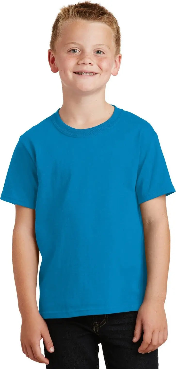 Port & Company Pc54y co Youth Core Cotton Tee - Sapphire - Xs