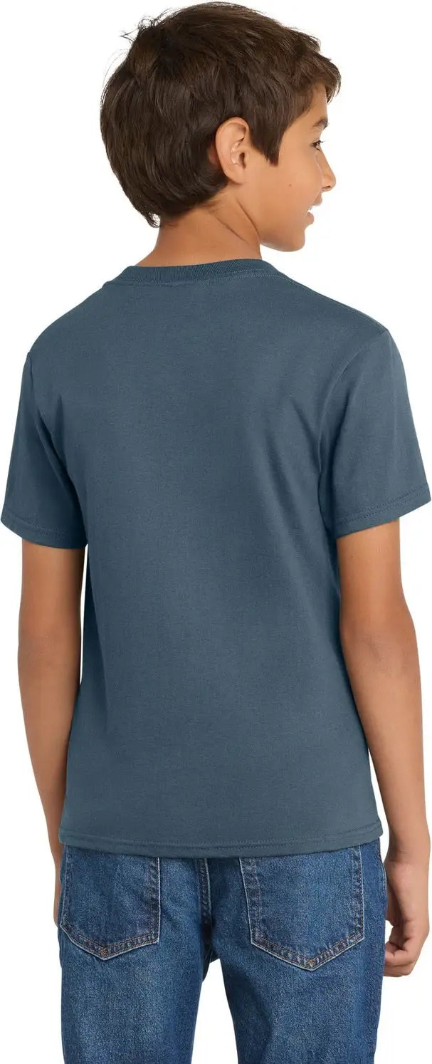 Port & Company Pc54y co Youth Core Cotton Tee - Steel Blue