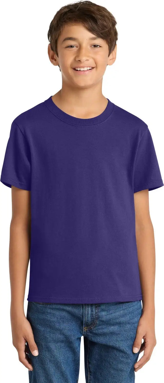 Port & Company Pc54y co Youth Core Cotton Tee - Team Purple