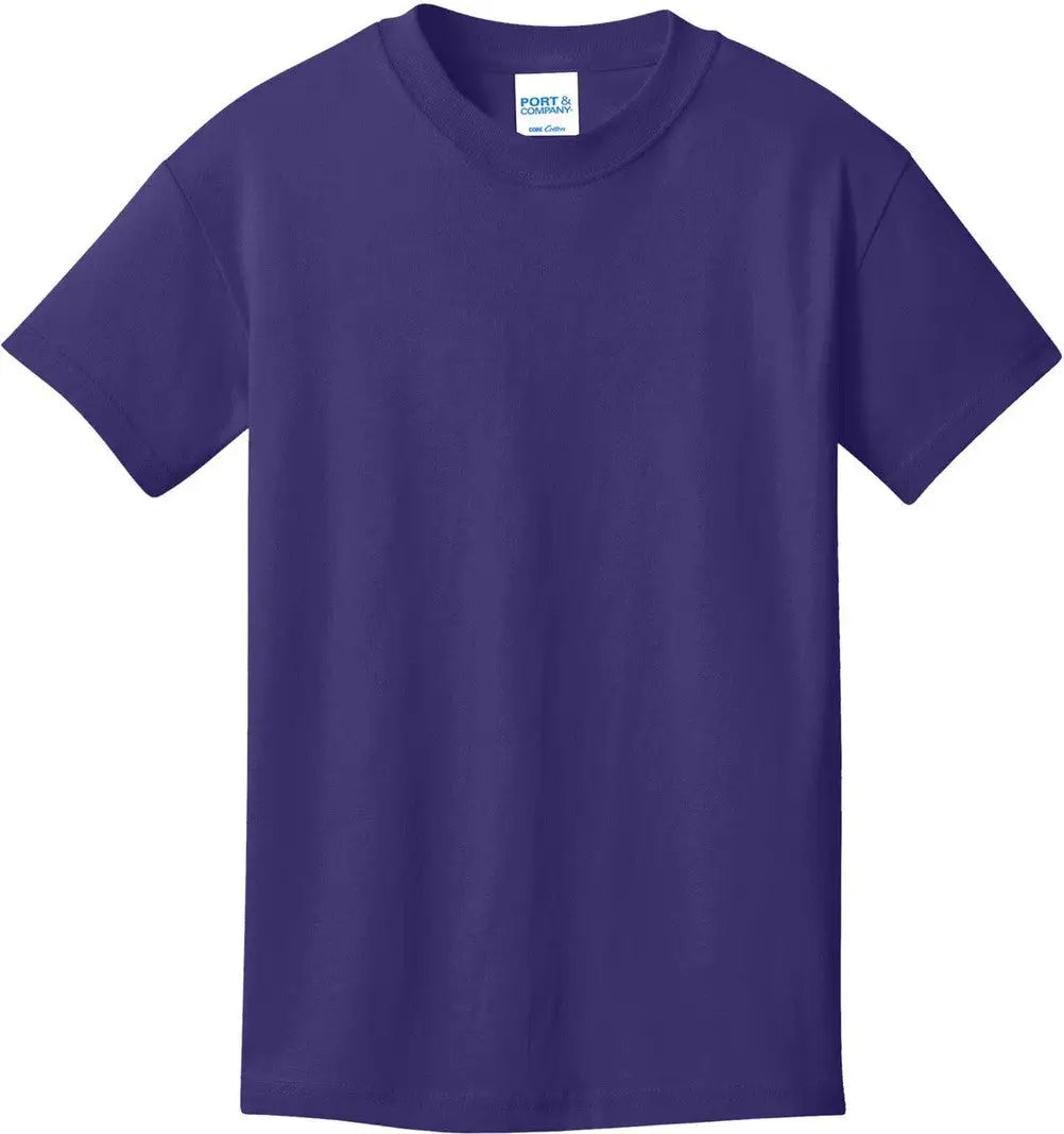Port & Company Pc54y co Youth Core Cotton Tee - Team Purple