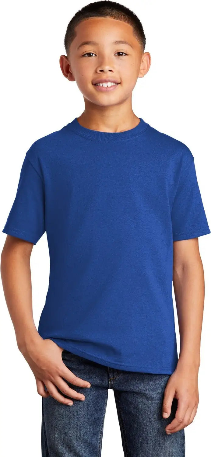 Port & Company Pc54y co Youth Core Cotton Tee - True Royal - Xs