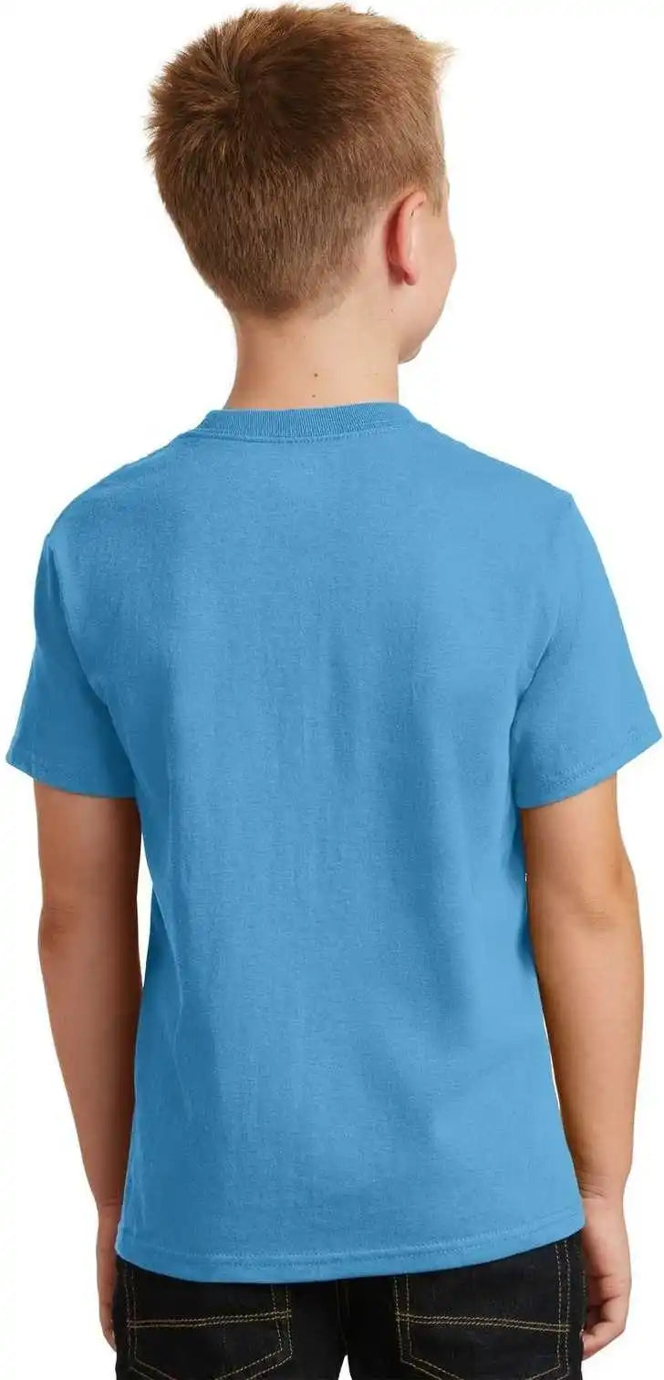 Port & Company Pc54y Youth Core Cotton Tee Aquatic Blue