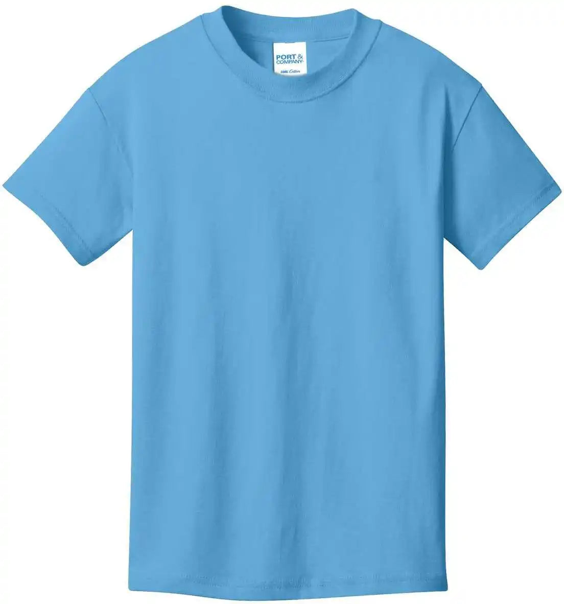 Port & Company Pc54y Youth Core Cotton Tee Aquatic Blue