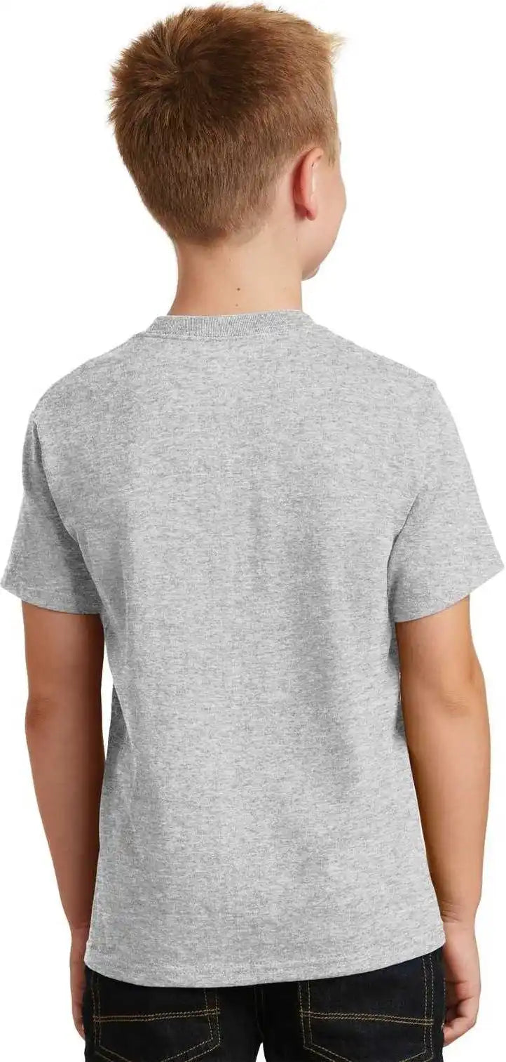 Port &amp; Company Pc54y Youth Core Cotton Tee Ash