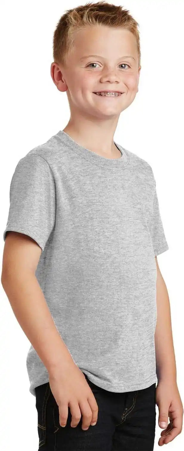 Port &amp; Company Pc54y Youth Core Cotton Tee Ash