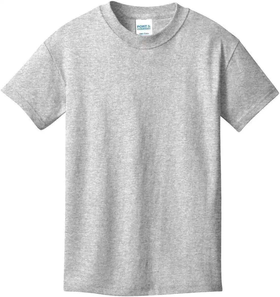 Port &amp; Company Pc54y Youth Core Cotton Tee Ash