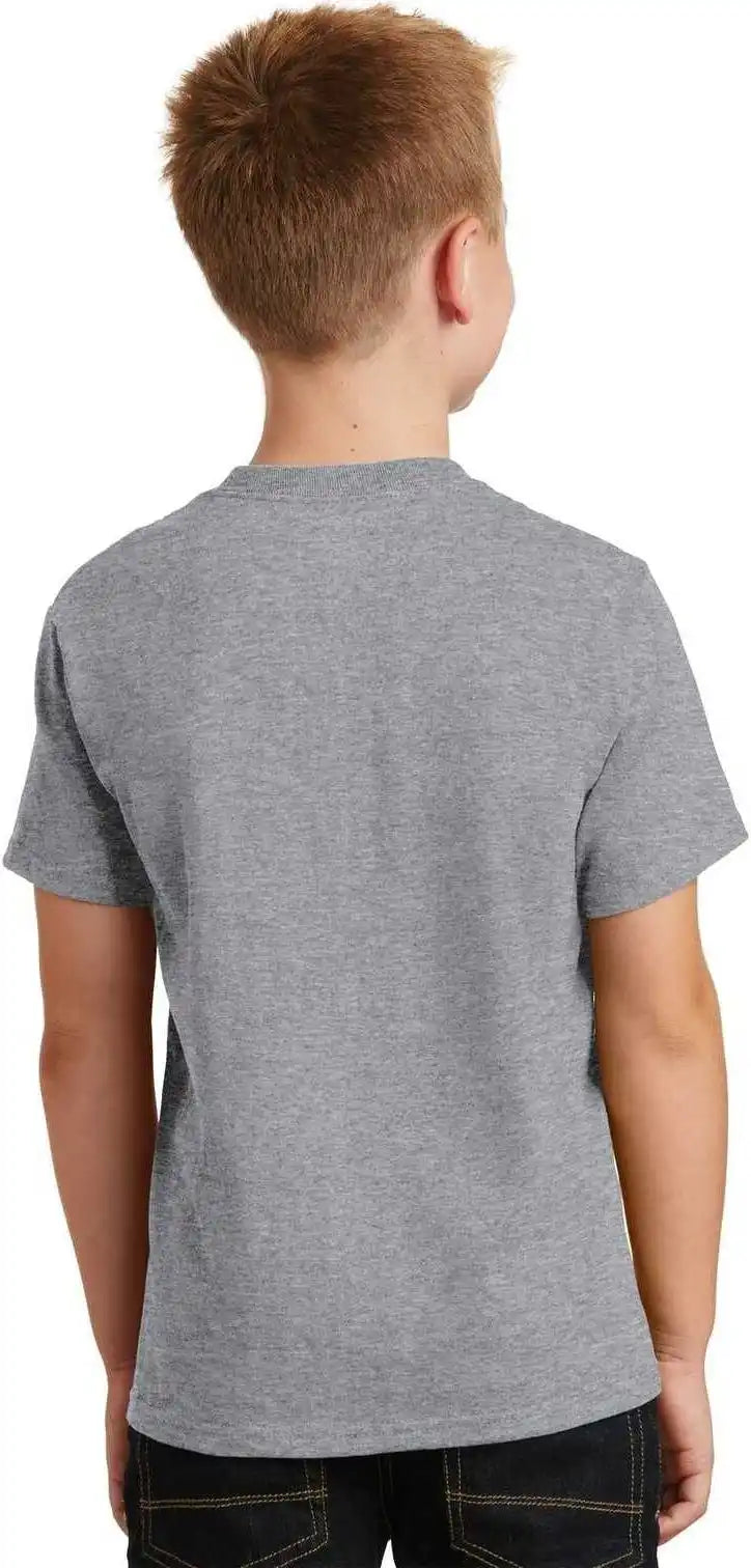 Port &amp; Company Pc54y Youth Core Cotton Tee Athletic Heather
