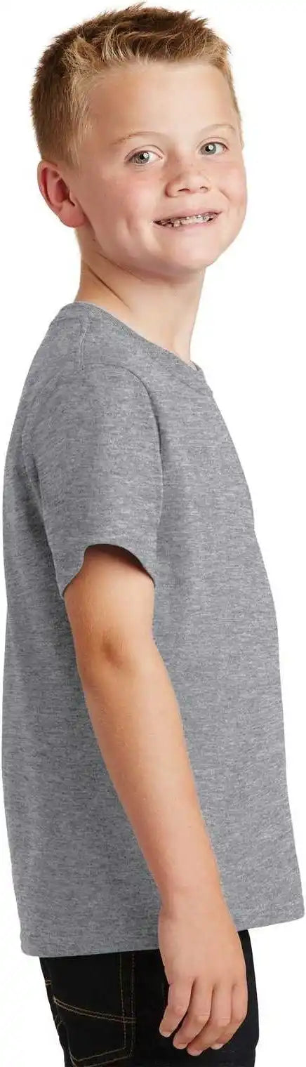 Port &amp; Company Pc54y Youth Core Cotton Tee Athletic Heather