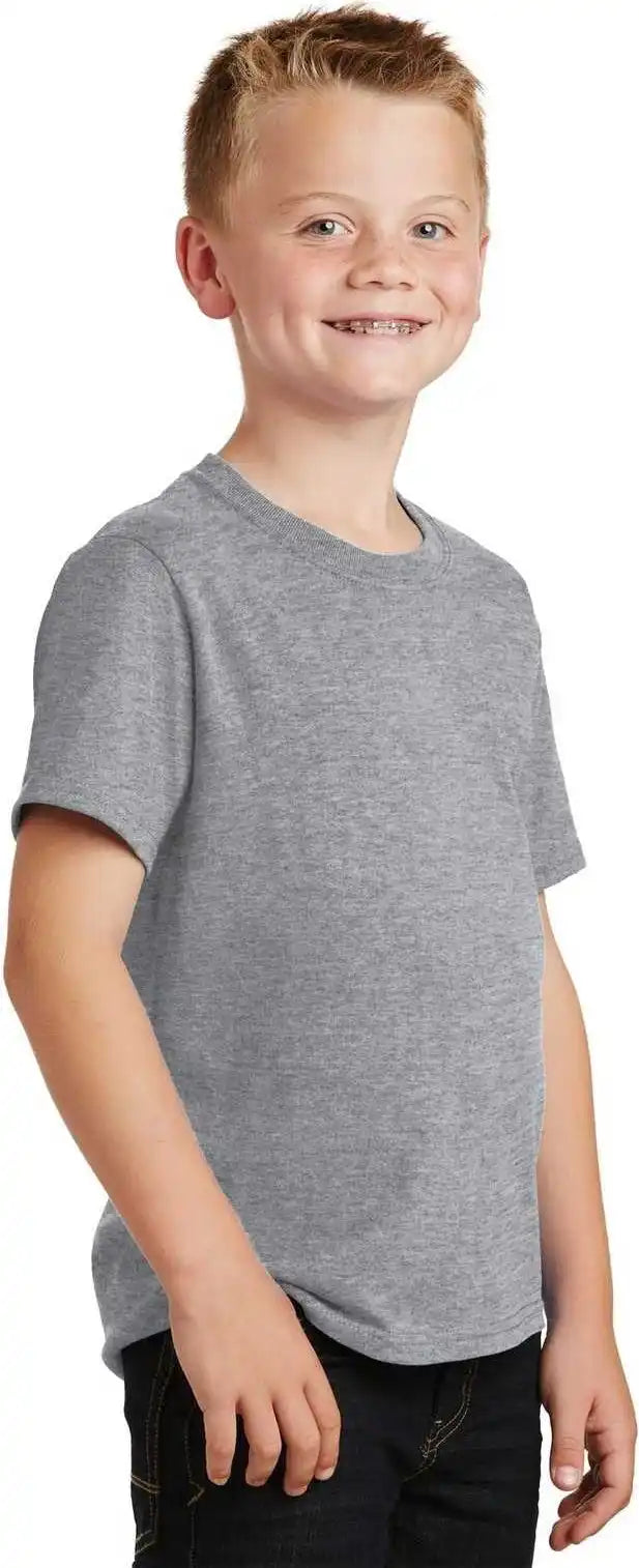 Port &amp; Company Pc54y Youth Core Cotton Tee Athletic Heather
