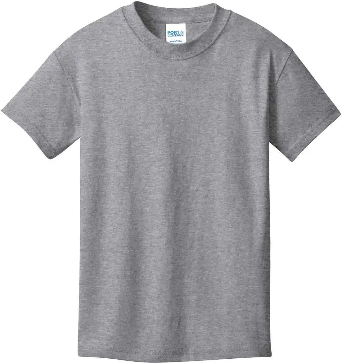 Port &amp; Company Pc54y Youth Core Cotton Tee Athletic Heather