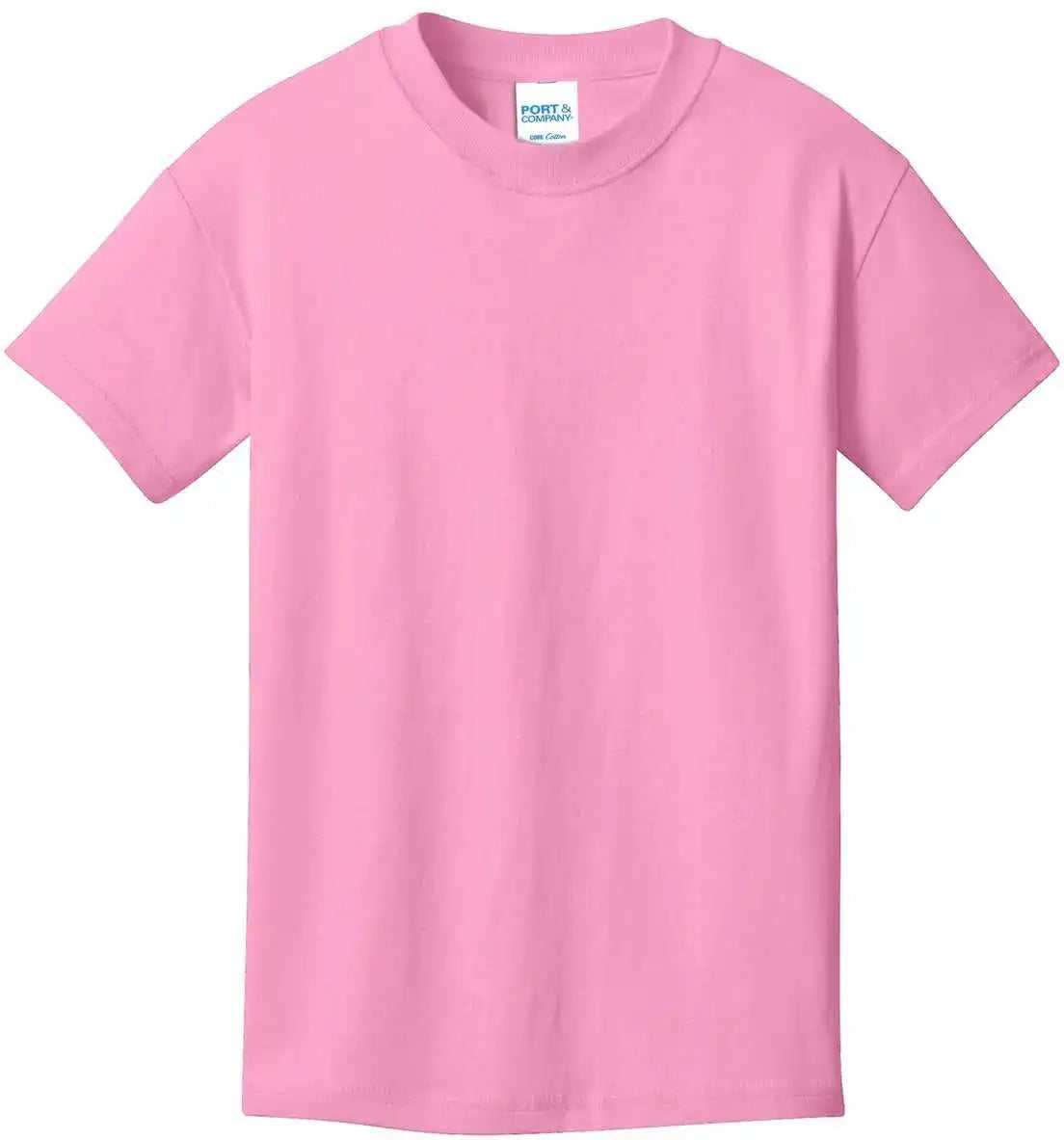 Port &amp; Company Pc54y Youth Core Cotton Tee Candy Pink