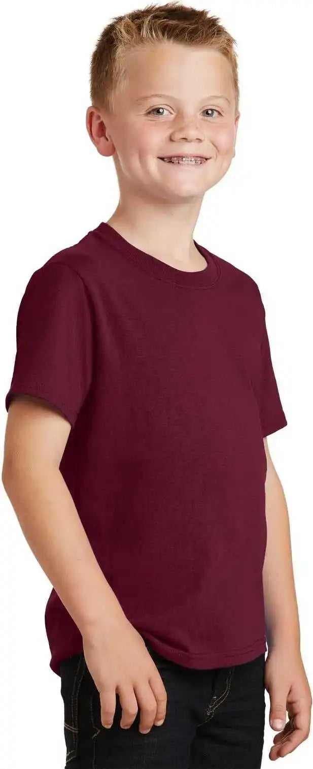 Port & Company Pc54y Youth Core Cotton Tee - Cardinal