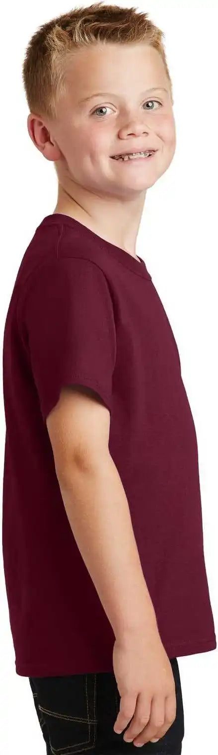 Port & Company Pc54y Youth Core Cotton Tee - Cardinal