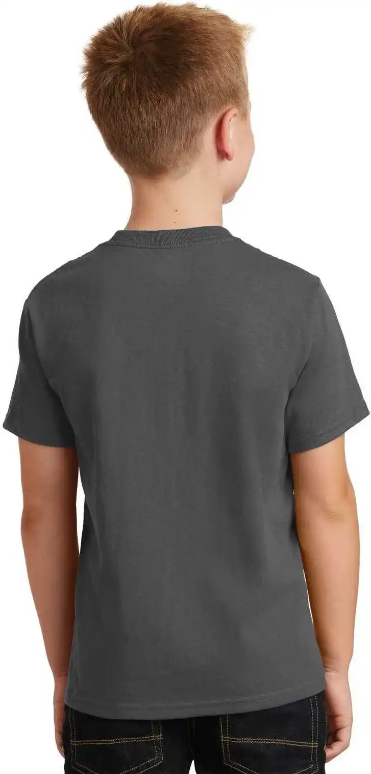 Port & Company Pc54y Youth Core Cotton Tee Charcoal