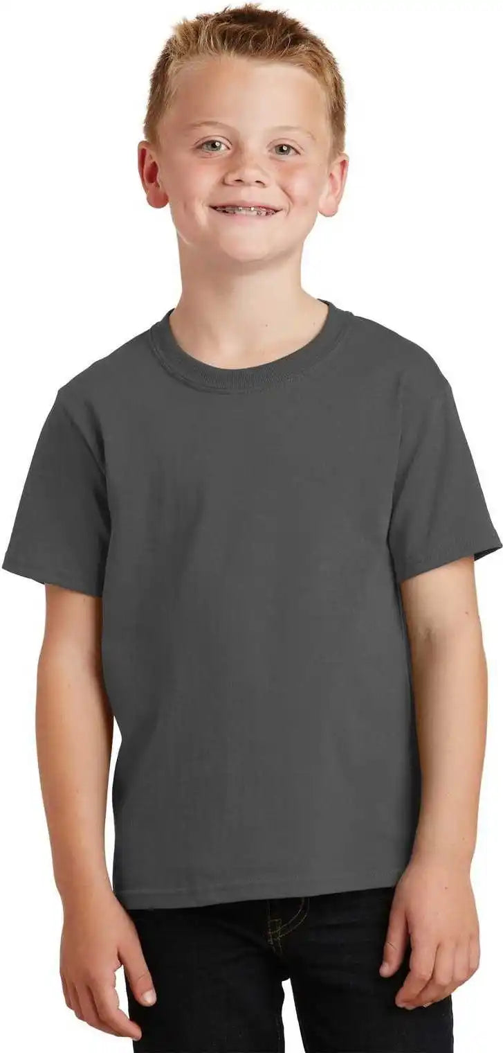 Port & Company Pc54y Youth Core Cotton Tee Charcoal