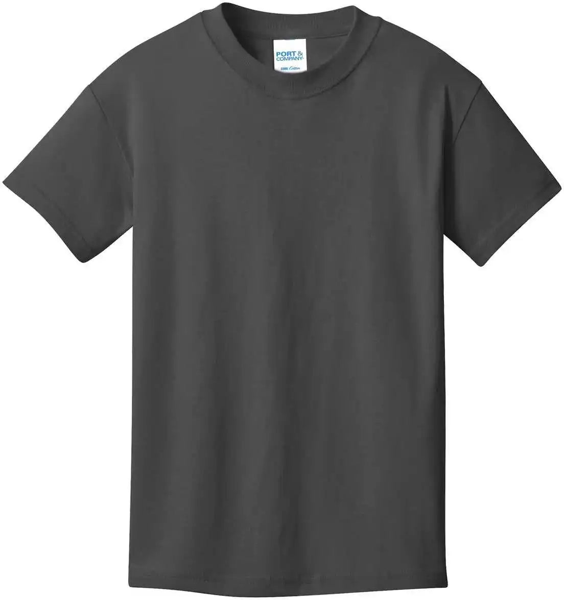 Port &amp; Company Pc54y Youth Core Cotton Tee Charcoal