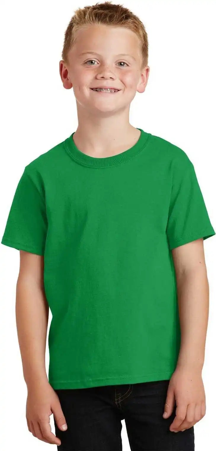 Port &amp; Company Pc54y Youth Core Cotton Tee Clover Green