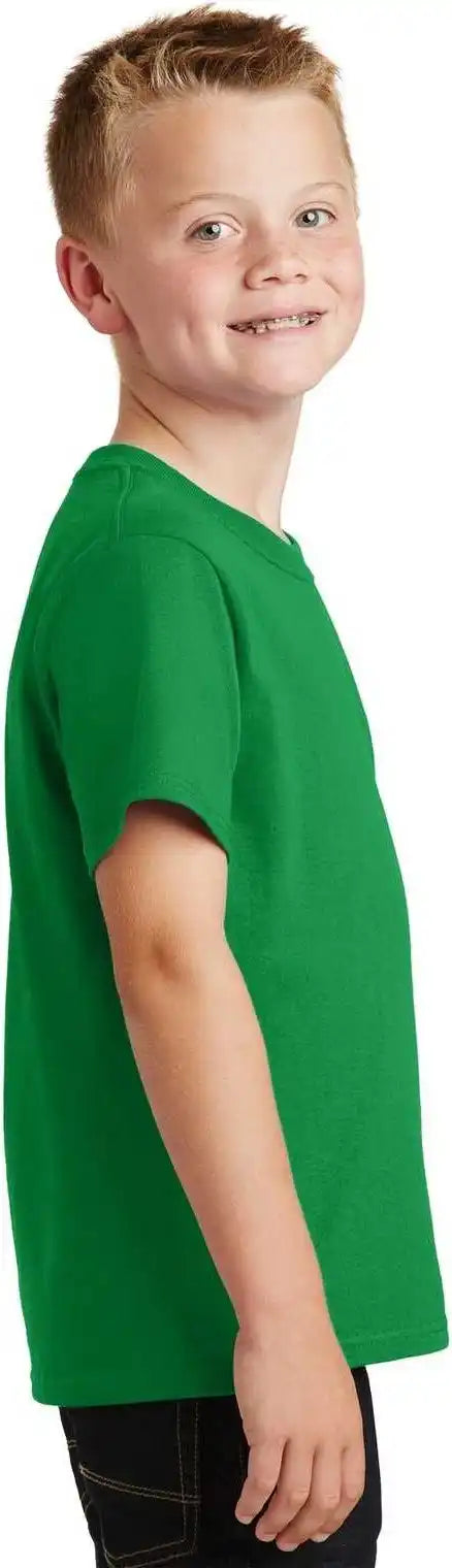 Port &amp; Company Pc54y Youth Core Cotton Tee Clover Green
