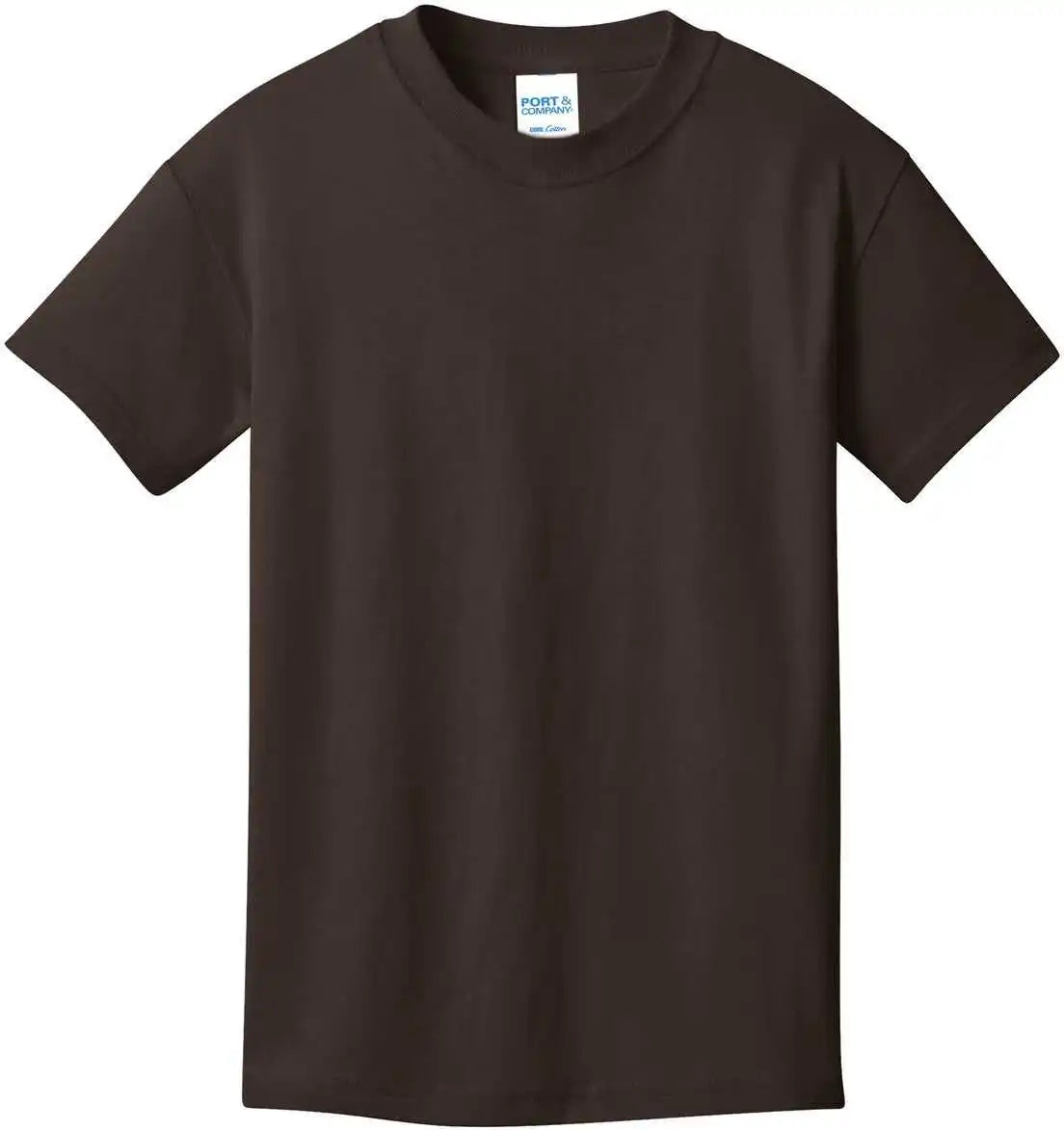 Port & Company Pc54y Youth Core Cotton Tee Dark Chocolate Brown