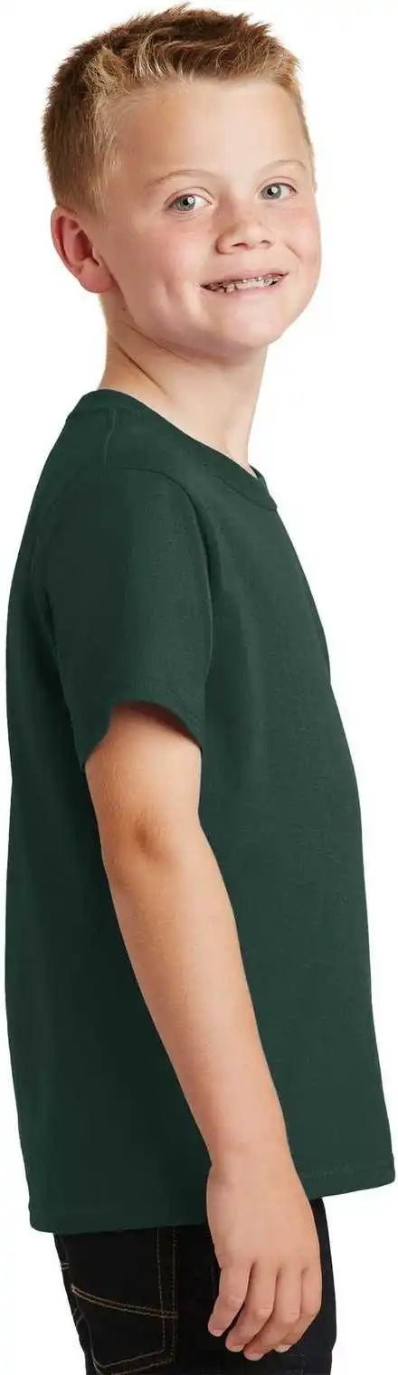 Port &amp; Company Pc54y Youth Core Cotton Tee Dark Green