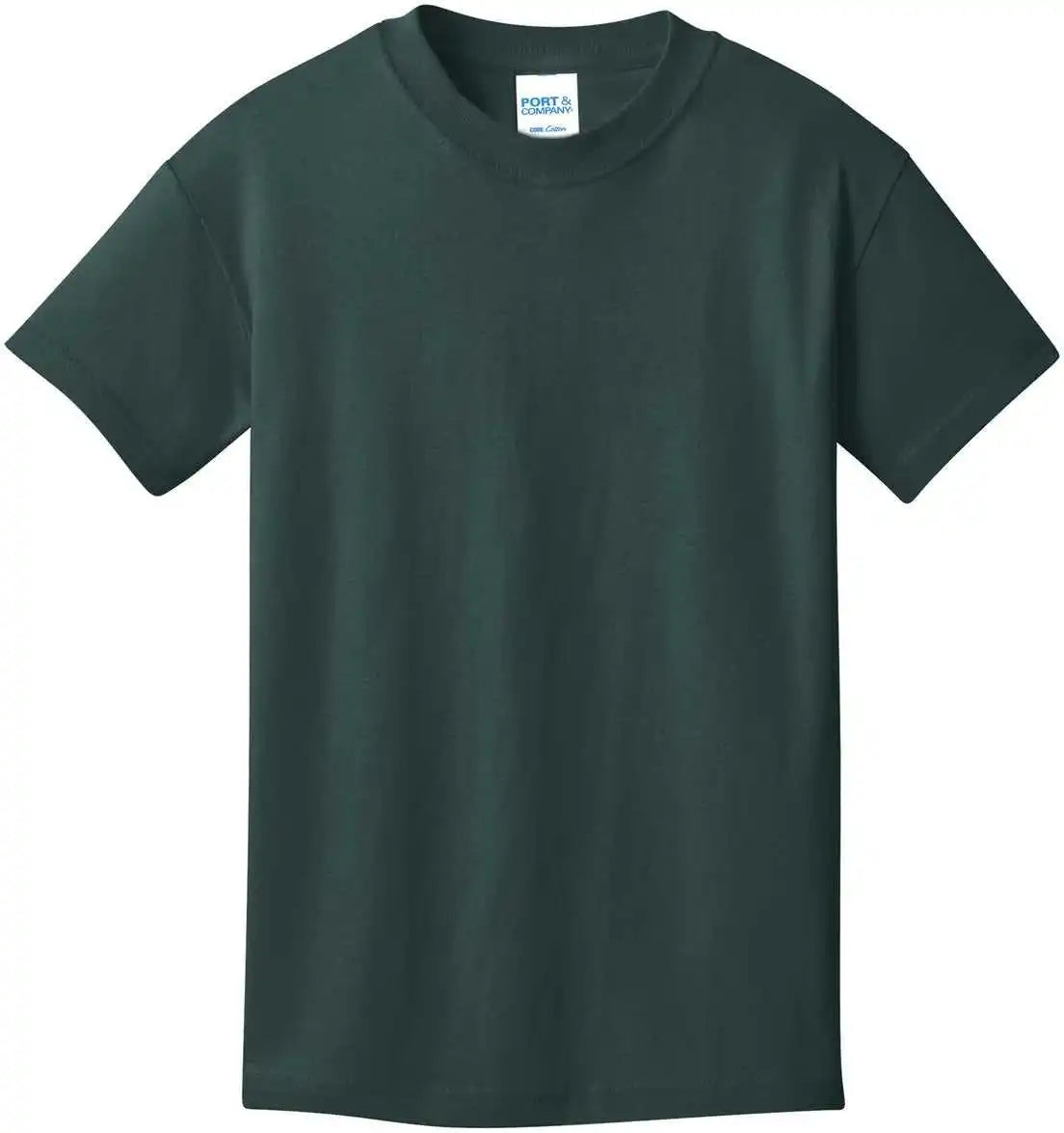 Port &amp; Company Pc54y Youth Core Cotton Tee Dark Green