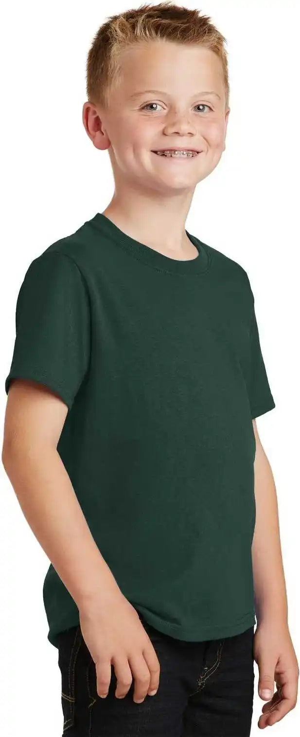 Port &amp; Company Pc54y Youth Core Cotton Tee Dark Green