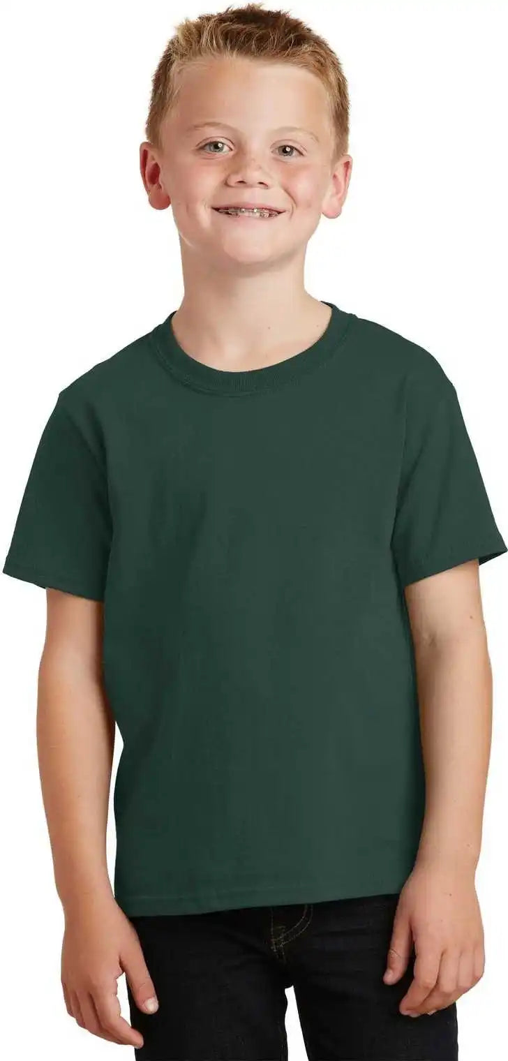 Port & Company Pc54y Youth Core Cotton Tee Dark Green