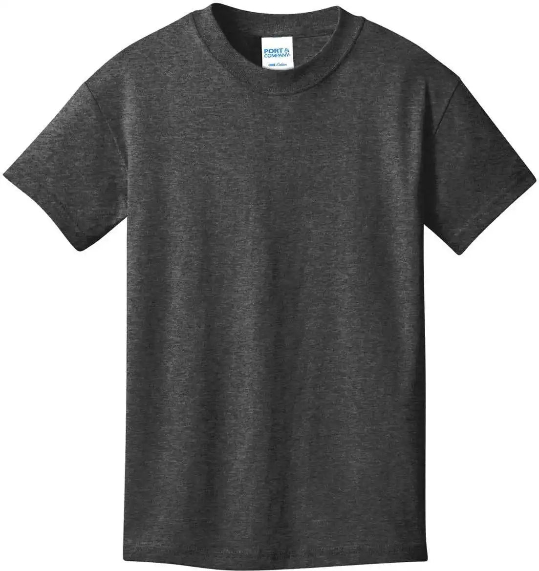 Port &amp; Company Pc54y Youth Core Cotton Tee Dark Heather Gray