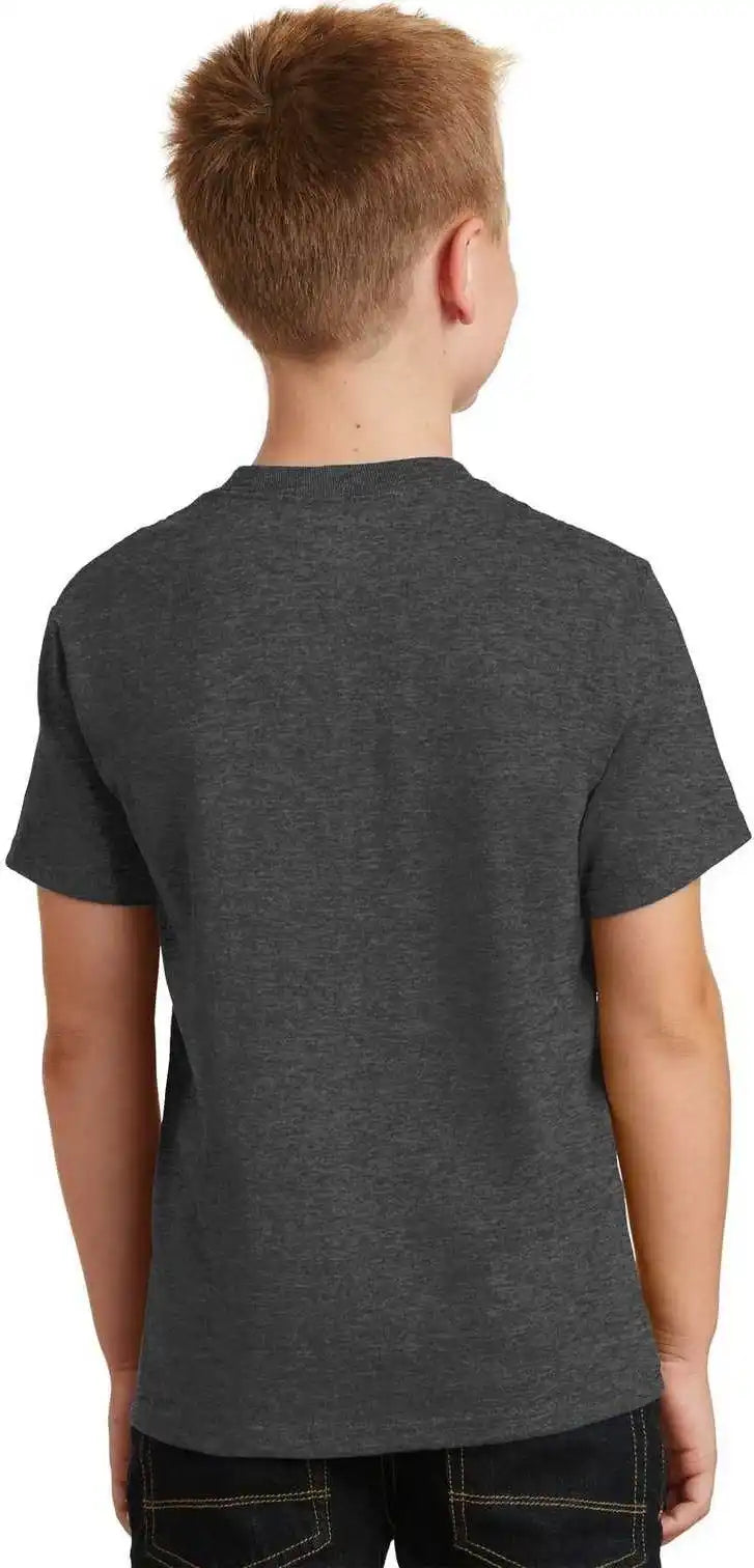 Port & Company Pc54y Youth Core Cotton Tee Dark Heather Gray