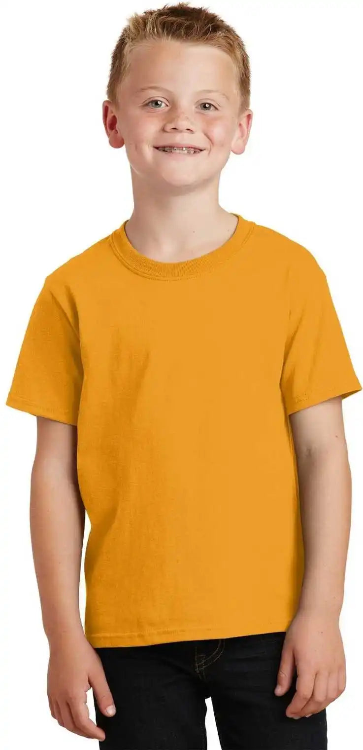 Port & Company Pc54y Youth Core Cotton Tee Gold