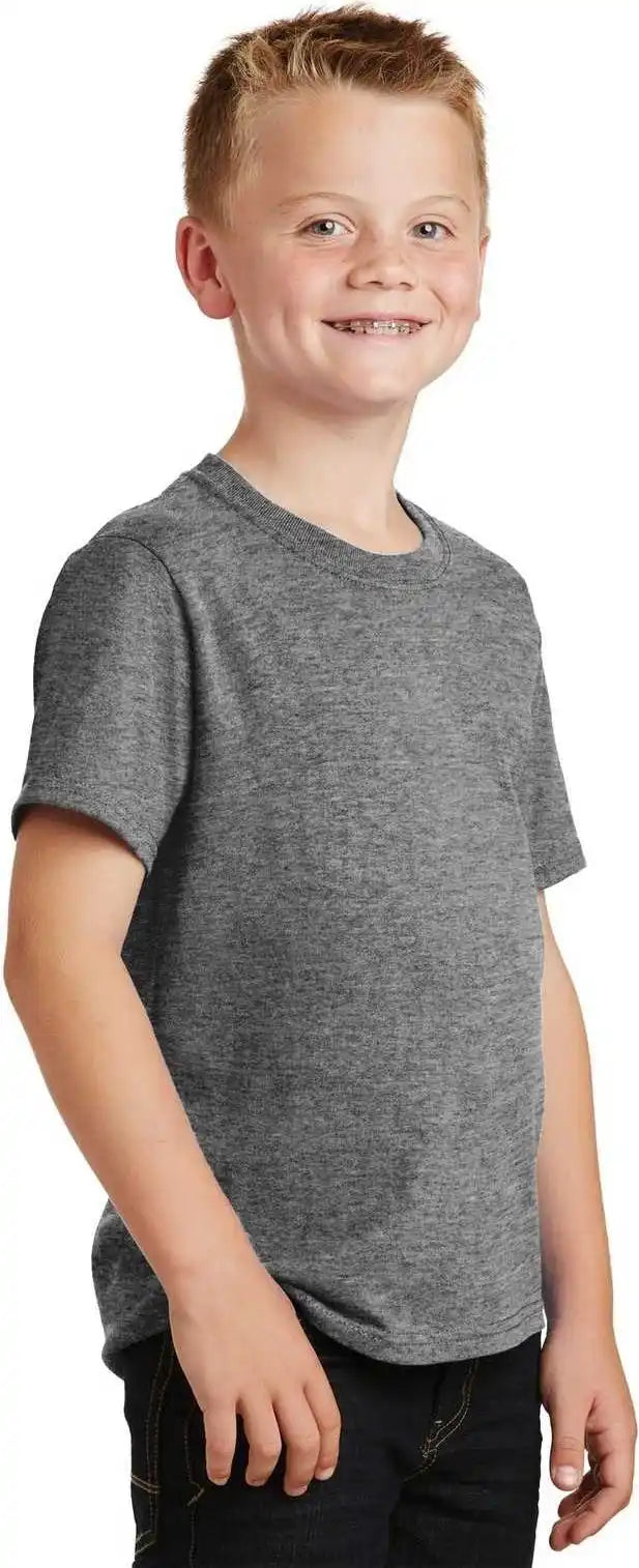 Port &amp; Company Pc54y Youth Core Cotton Tee Graphite Heather