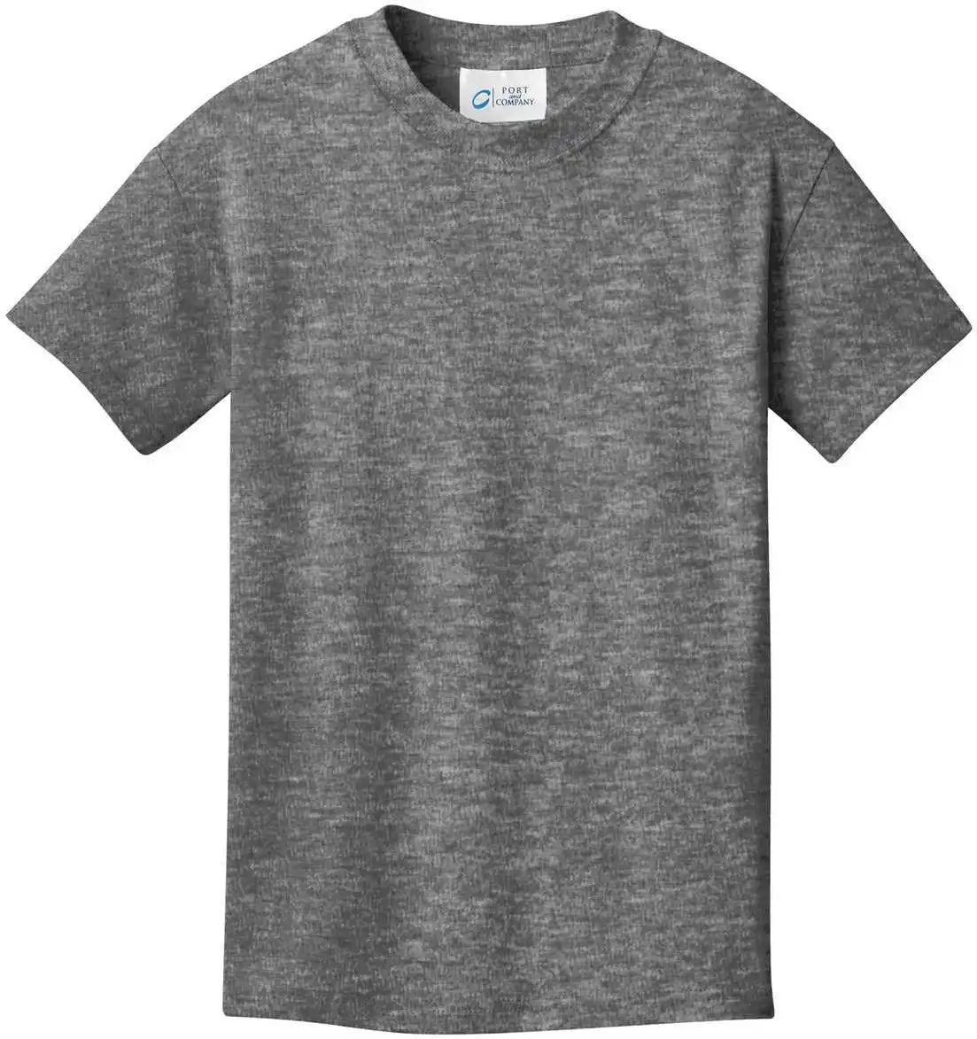 Port &amp; Company Pc54y Youth Core Cotton Tee Graphite Heather
