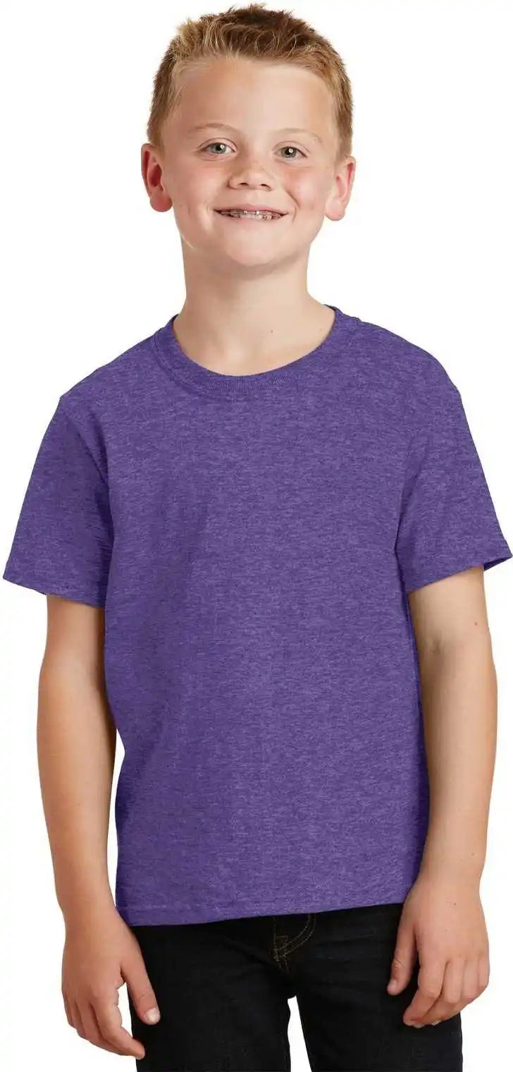 Port & Company Pc54y Youth Core Cotton Tee - Heather Purple