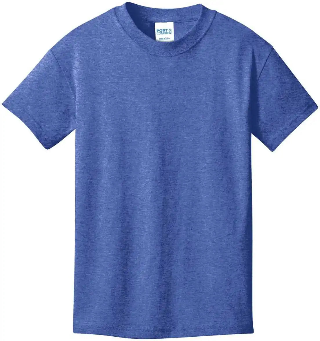 Port &amp; Company Pc54y Youth Core Cotton Tee Heather Royal