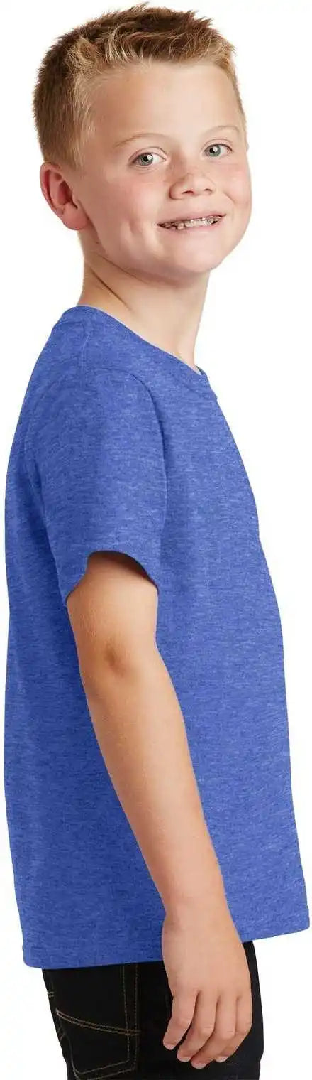 Port &amp; Company Pc54y Youth Core Cotton Tee Heather Royal